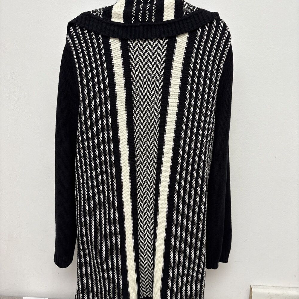 Vintage Liz Claiborne Duster Cardigan Open Long Sweater Shawl Collar Womens XL - Picture 5 of 11